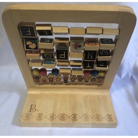 B Toys Ab3's Wooden Alphabet Abacus - Picture 2 of 6